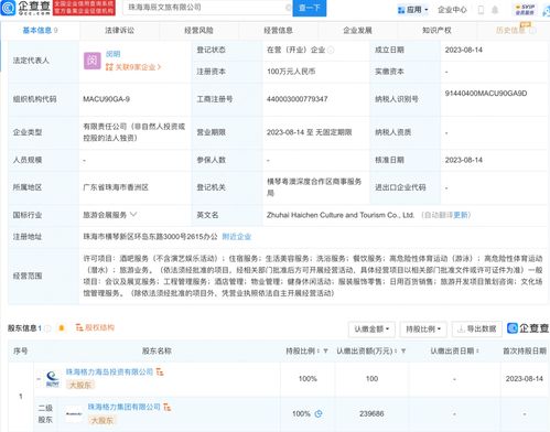格力集團跨界布局文旅產業，新設公司拓展旅游與會展服務